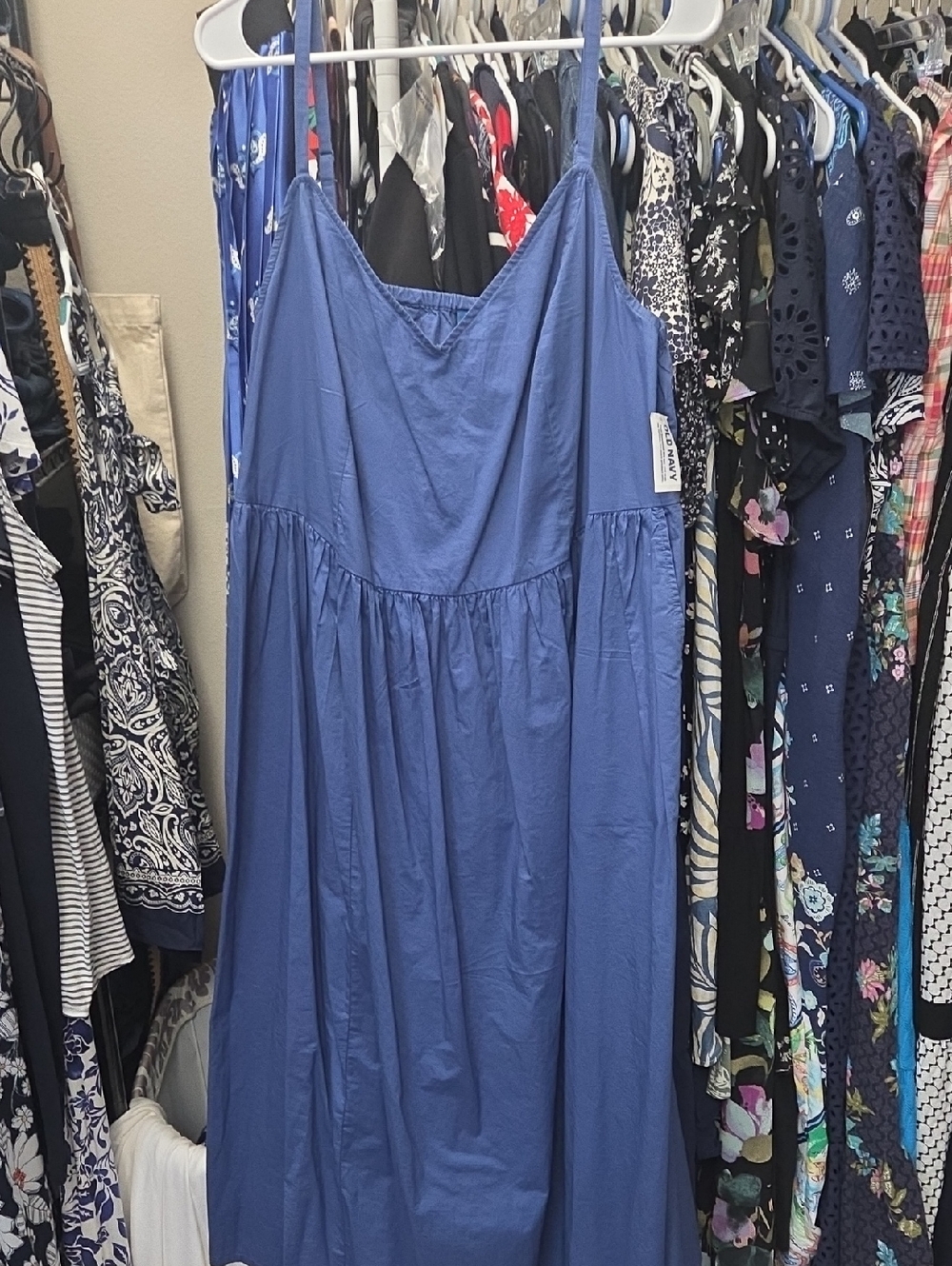 Old Navy Blue Spaghetti Strap Maxi Dress